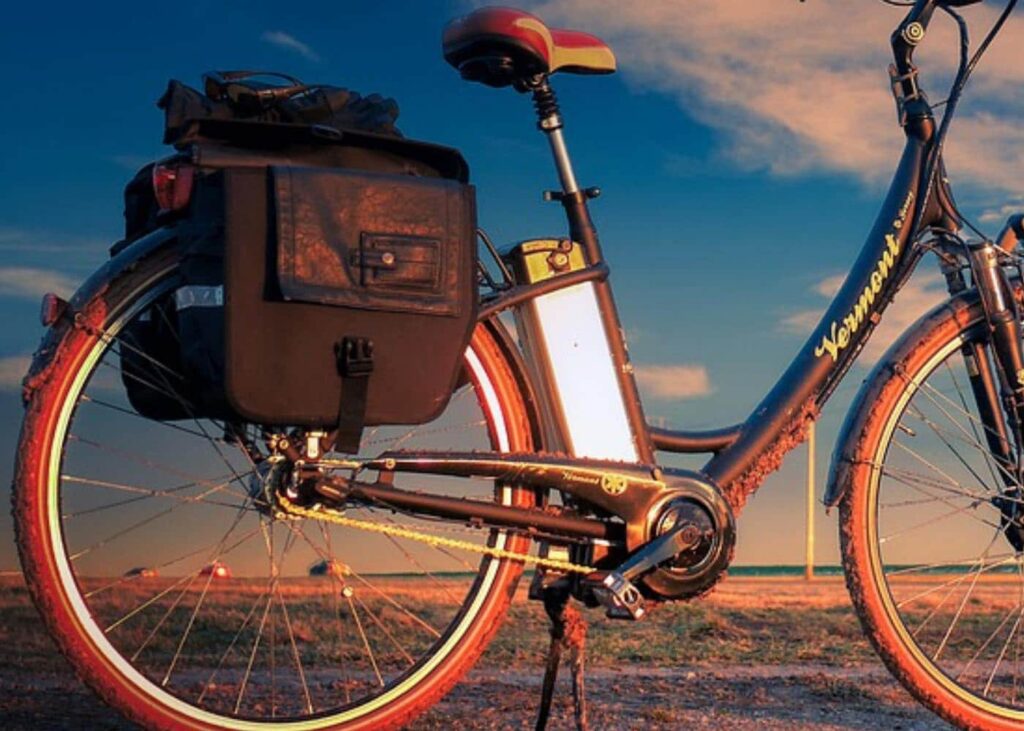 bicycle with panniers