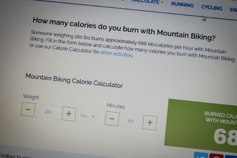 mountain biking calorie calculator