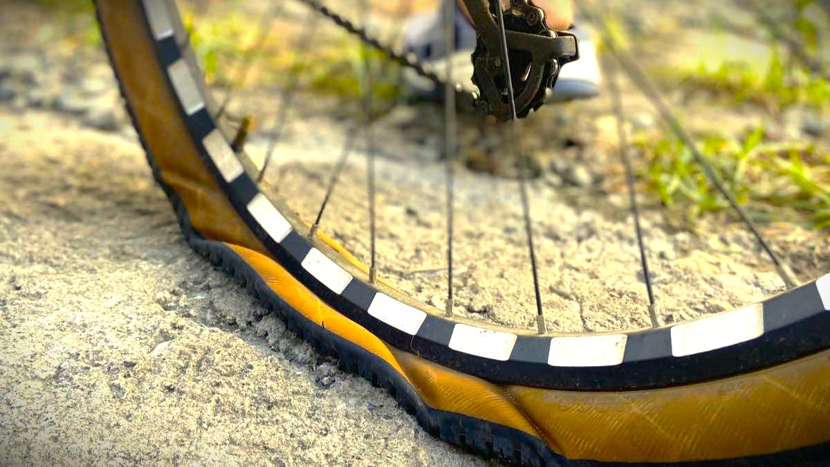 Flat Bicycle Tire