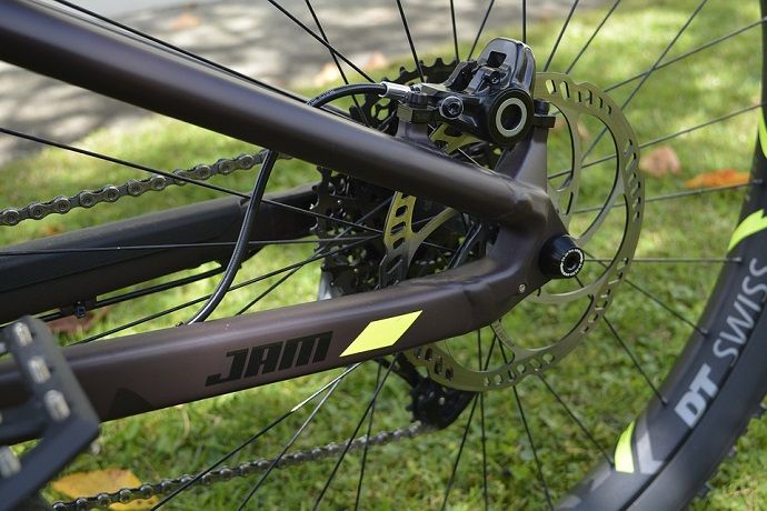 image of mountain bike rear wheel